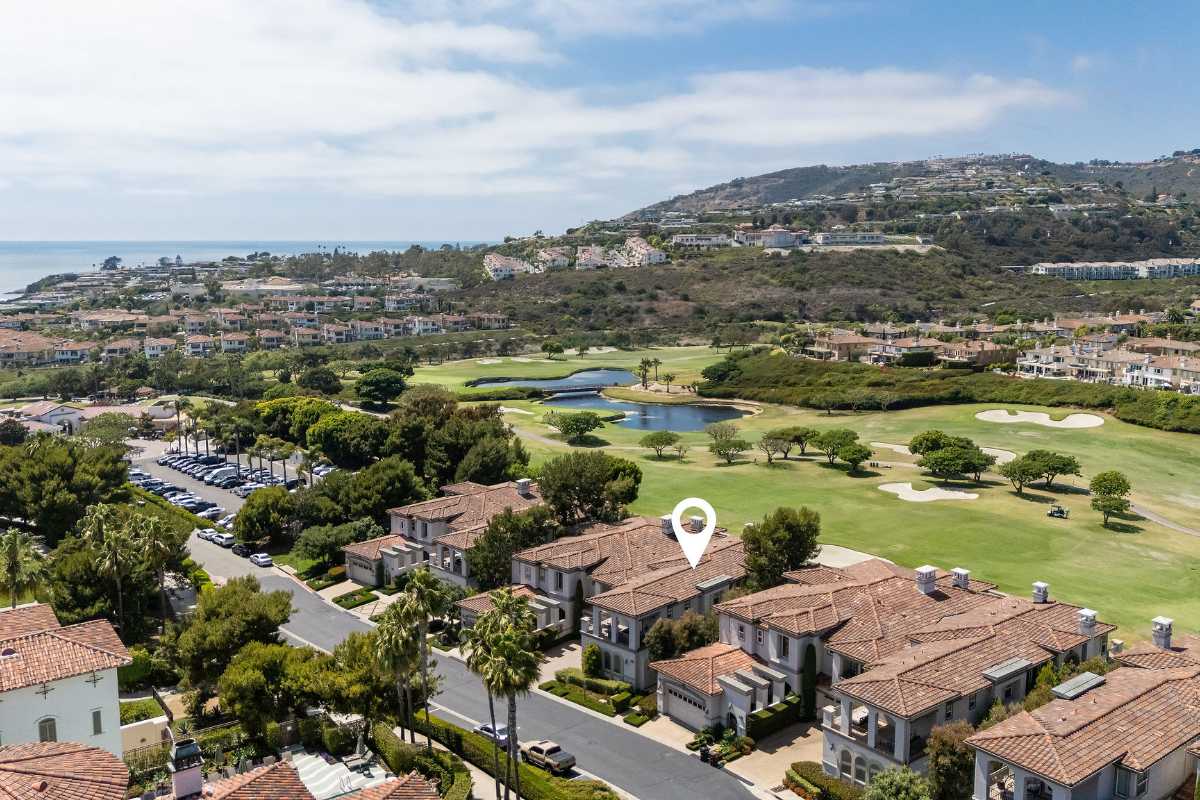 Aerial photo of luxury golf course home in Laguna Hills, Laguna Niguel, Dana Point from top local realtor agents Brad Feldman Group
