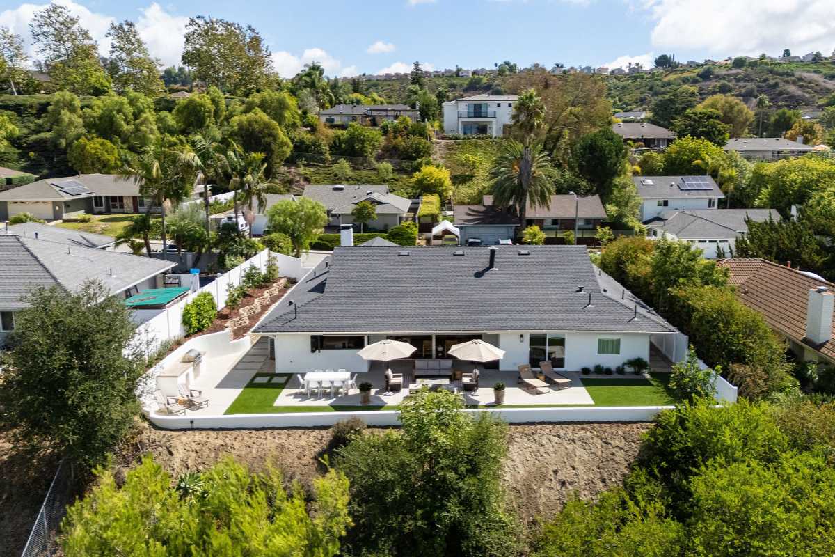 Aerial backyard view of a Laguna Niguel home for sale by top OC realtors the Brad Feldman Group real estate agents