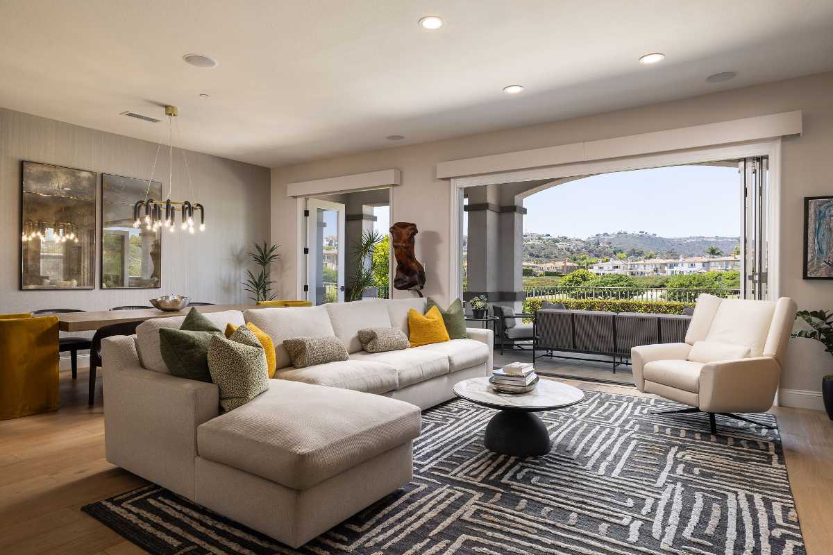 Living room of a luxury home for sale in Dana Point, represented by the best Orange County Realtors at Brad Feldman Group