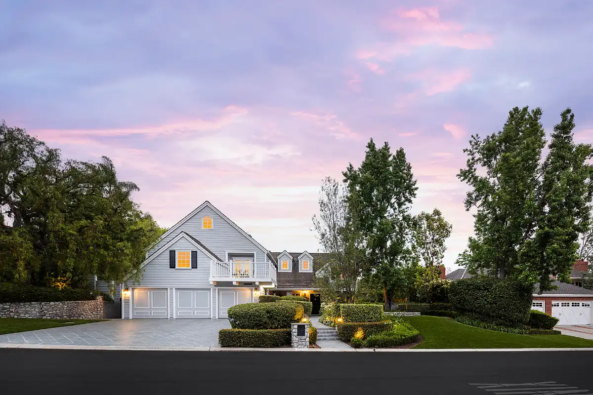 Front exterior of a picturesque traditional home in Laguna Hills’ Nellie Gail Ranch neighborhood, represented by top seller and buyer agents Brad Feldman Group
