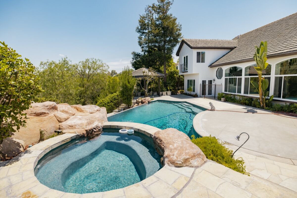 Backyard pool and spa prepared and sold for top dollar by the best listing agent team in Laguna Hills and Nellie Gail Ranch